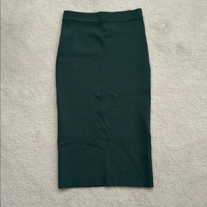 Aritzia Babaton Dark Green Contour Skirt - Size M